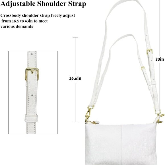 Leather Wristlet Wallet Clutch for Women Small Crossbody Phone Bag - Picture 5 of 6